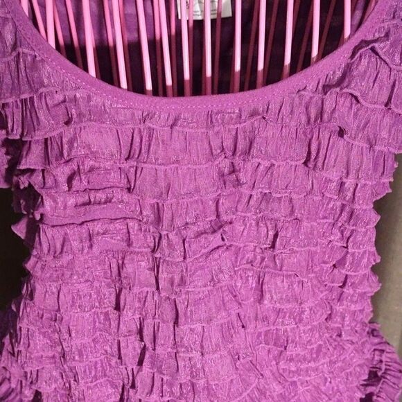 Free People Purple Ruffled Tank Top szSmall - Picture 5 of 6